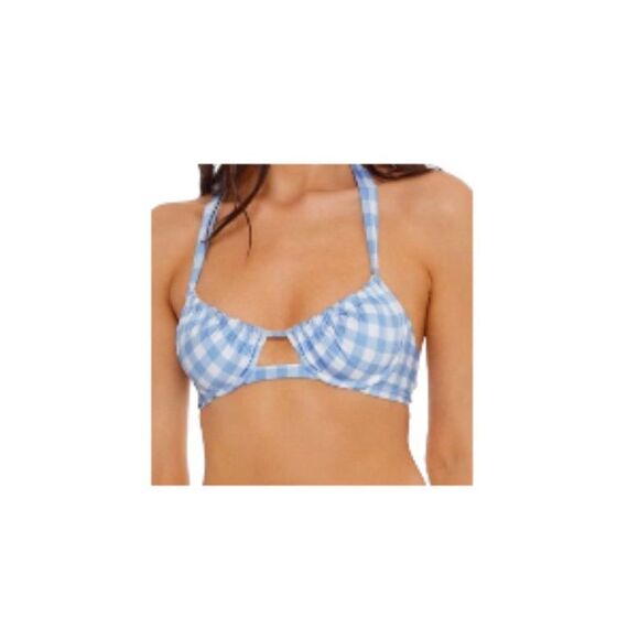 Isabella Rose Chateau Gingham Check Bikini Top + Reversible Bottom Mediu… - Picture 2 of 4